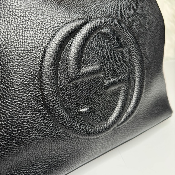 GUCCI 536194 Soho Black Hobo Leather Shoulder Bag - Picture 5 of 15